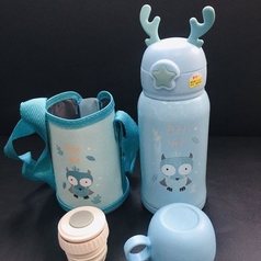 2 In 1 Kids Thermos + Water Bottle With Straw