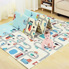 Fold-Able Playmat Both Side Print Portable Activity Crawling Mat- Large