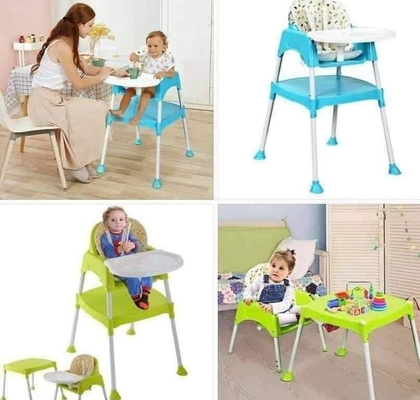 2 in 1 feeding chair with seat cover + study table & chair