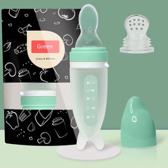 Squeeze Silicone Spoon Feeding Bottle And Fruits Feeder