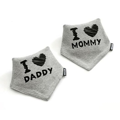 2 Piece Baby Bib Set, Cotton With Snap Buttons