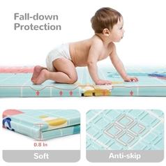 Fold-Able Playmat Both Side Print Portable Activity Crawling Mat- Large