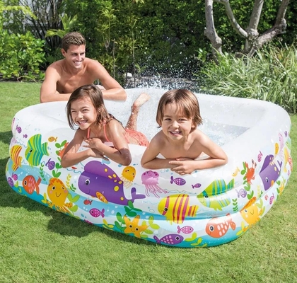 Inflatable Indoor Outdoor Swimming Pool - 63" X 63" X 20" Inch