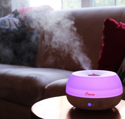 2-in-1 ultrasonic cool mist humidifier & aroma diffuser for small rooms