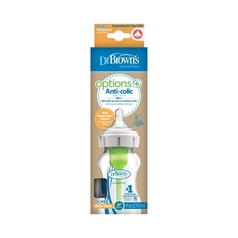 Dr. Brown’S Options+ Anti-Colic Glass Baby Bottle, Wide-Neck