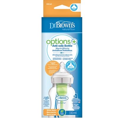 dr. brown’s options+ wide-neck baby bottle 330ml