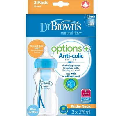 Dr Brown's Anti - Colic Bottle 0m+ (2 Bottle Pack) 9 Oz / 270 Ml