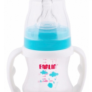 farlin feeding bottle pp wide neck w/handle 150ml ab-42014