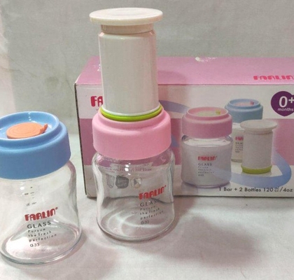 farlin glass storage bottle with special "vacuum "seal