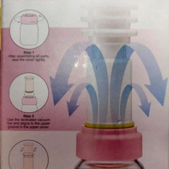 Farlin Glass Storage Bottle With Special "Vacuum "Seal