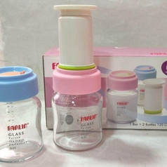 Farlin Glass Storage Bottle With Special "Vacuum "Seal
