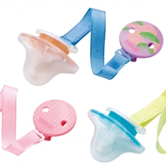 Farlin Pacifier Set Chu Chu W/Chain 0+ - Bac-004s