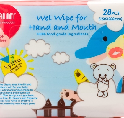 farlin wet wipes for hand and mouth 28's - dt-009
