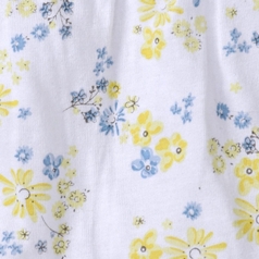 Mother's Choice Flower Print Short Sleeves Onesie - Yellow