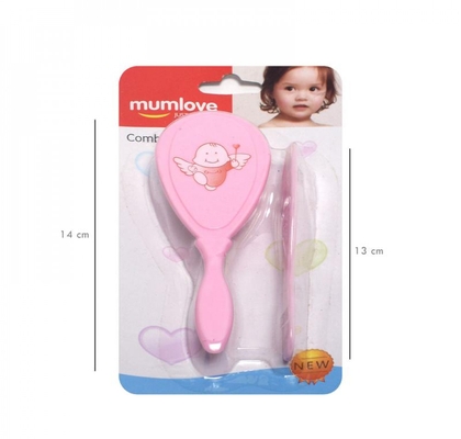 Mumlove Baby Comb And Brush Sets With Nylon Bristles Decorative Mirror Brush Comb Set