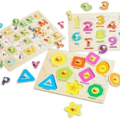 Wooden 3 Pcs Puzzles Set