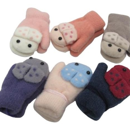 Woolen Soft Baby Gloves- Eye