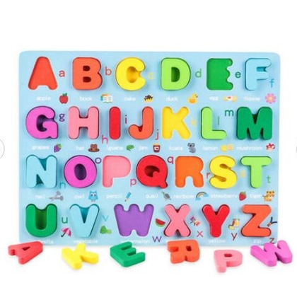 colorful abc wooden board