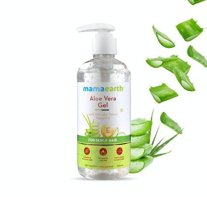 aloe vera gel with pure aloe vera and vitamin e for skin and hair - 300ml