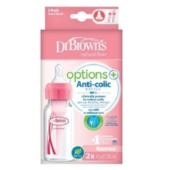 Dr. Brown's 4 Oz / 120 Ml Pp Narrow-Neck "Options" Baby Bottle-2bottles