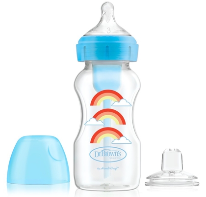 dr. brown’s natural flow® options+™  sippy bottle starter kit, wide-neck, 9 oz/270 ml