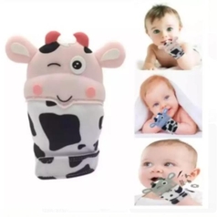 Baby Teething Mittens - Cow Gloves