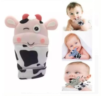 baby teething mittens - cow gloves