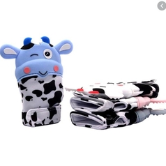 Baby Teething Mittens - Cow Gloves