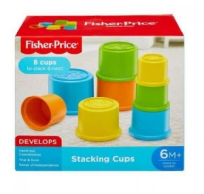 fisher-price plastic stacking cups, multicolor