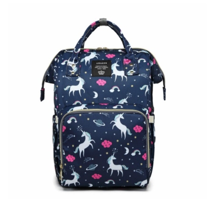 premium quality unicorn horse print diaper bag pack