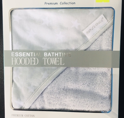 essential bathtime hooded towel
