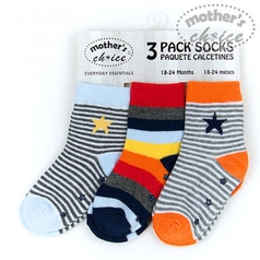 Mother's Choice 3 Pack Baby Socks