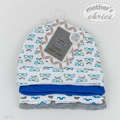 Mother's Choice 4 Pack Baby Hats 0-6 It9598