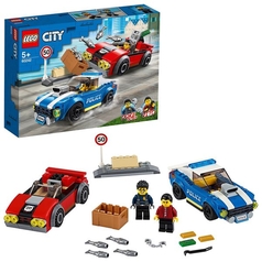 City Police Highway Arrest With 2 Car Toys, Adventure Chase Building Set