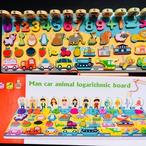 man car animal logarithmic board