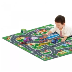 Baby Play Mat Set With Cartoon Soft Vehicles Toy