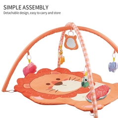 Baby Activity Gym Mat With Cute Little Animal Pendant