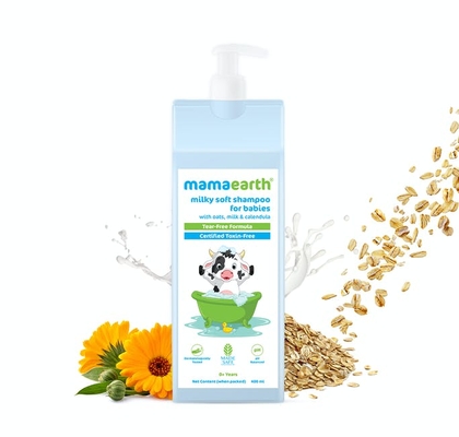 milky soft shampoo with oats, milk and calendula for babies - 400 ml