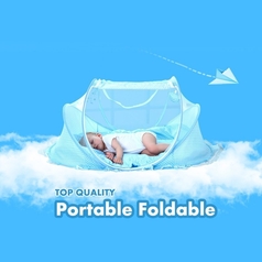 Big Size Mosquito Net Portable Folding Baby Bed  + Mattress + Pillow