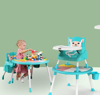 3 in 1 children's dining chair learning & eat & building blocks