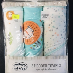 Mother's Choice 3 Hooded Towels