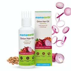 Mamaearth Onion Hair Oil For Hair Regrowth And Hair Fall Control With Redensyl, 150ml