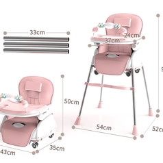 Feeding Chair + Booster With Wheel And Toy