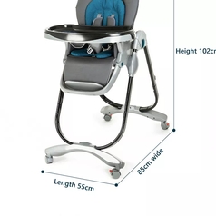 Adjustable  Premium High Chair With Wheel