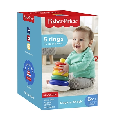 fisher-price plastic original rock-a-stack