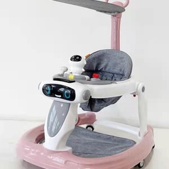 2 In 1 Baby Walker With Pusher Canopy Kl002