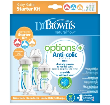 Dr. Brown's Options+™ Wide-Neck Baby Bottle Starter Kit