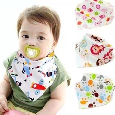Triangle Cotton Bibs With Buttons