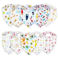 Triangle Cotton Bibs With Buttons