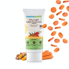 Ultra Light Indian Sunscreen With Carrot Seed, Turmeric And Spf 50 Pa+++ - 80ml